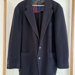 Vintage Men’s Brooks Brothers navy blue sports blazer collared coat L/XL